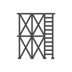 Scaffold icon in flat style.Vector illustration.	