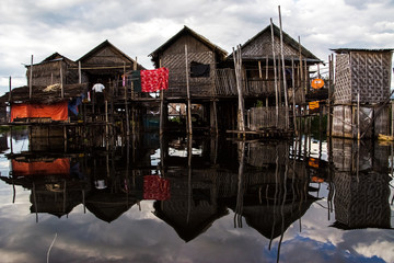 Old houses on the lake