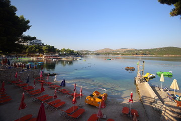  The seaside town of Ksamil in Albania