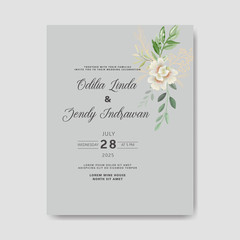 beautiful floral wedding invitation card