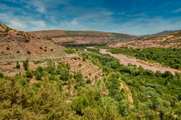 Fototapeta na wymiar Stunning panorama over the Atlas mountain in Morocco