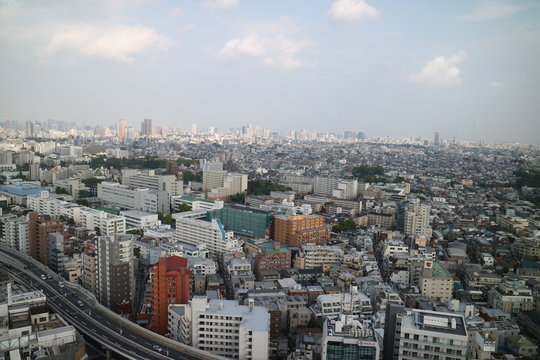 高層ビル（キャロットタワー）からの東京を眺める © acchity