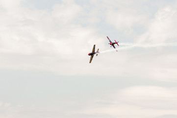 The Blades aerobatic display team performs at an airshow
