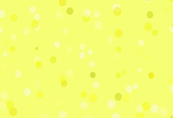 Light Green, Yellow vector background with beautiful snowflakes.