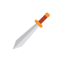 Sword icon. Vector illustration isolated on white background.