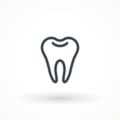Tooth healthy icon, Editable strok clean tooth, dentistry symbol, care, dentist icon, medical sign, healthy, Smile Dental logo Template