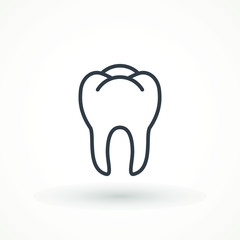 Tooth healthy icon, Editable strok clean tooth, dentistry symbol, care, dentist icon, medical sign, healthy, Smile Dental logo Template