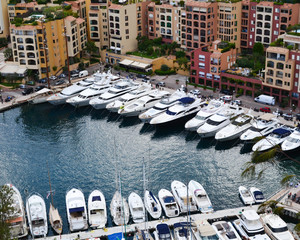 Krajobraz Monako punkt widokowy na port 
