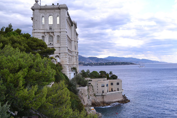 Krajobraz Monako wieża punkt widokowy - obrazy, fototapety, plakaty