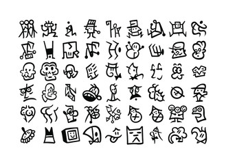 Loghi e simboli di espressioni facciali e teste