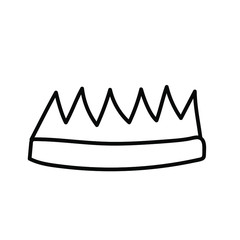  Doodle crown on a white background in cute style. Simple vector illustration.