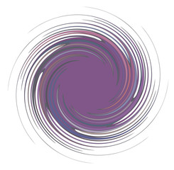 Monochrome abstract spiral, swirl, twirl and vortex shapes