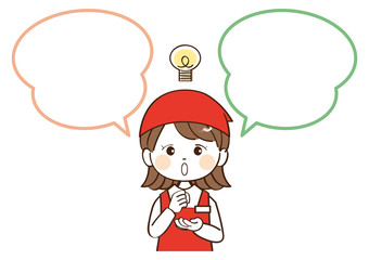 女性、店員、閃き