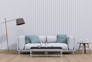 3D rendering of interior modern living room