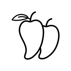 fruit mango icon collection, trendy style