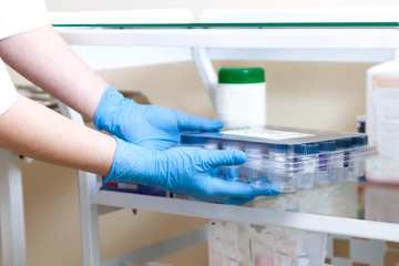 Test analysis covid coronavirus 19 tube beaker vial protective aids HIV CBC box medical