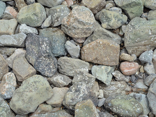 Big various forms of granite stones background. Textured of natural stone or rock.