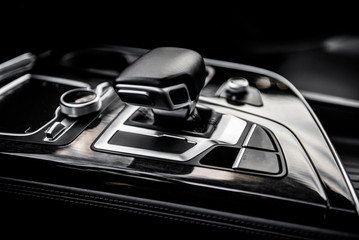 Obraz na płótnie Canvas luxury car interior parts details