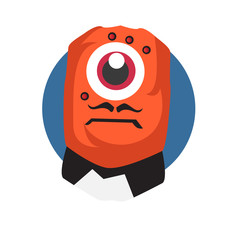 vector illustration of monster cute character