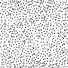 seamless hand drawn watercolor pattern with small black loose shape dots spots blobs on white isolated background looking like seeds in tropical fruit all-purpose abstract texture modern geometric