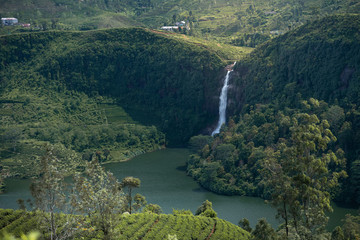 Beautiful Waterfalls in Maskeliya, Sri Lanka