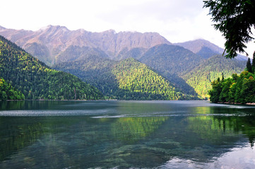 beautiful mountain lake in the national park