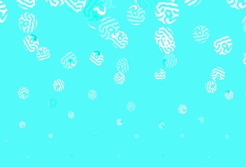 Light Green vector background with bubbles.