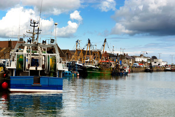 Fishing ships at Howth ( Dublin ), Ireland
