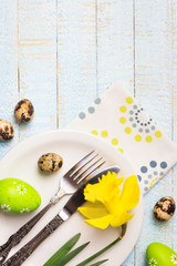 Festive spring or Easter table setting