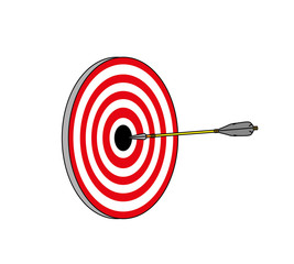 targets and arrows, vector illustration, white background 