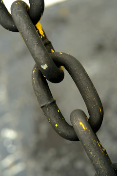 Detail macro photography - Close up of rustic chain