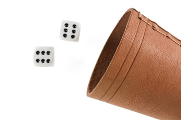 dices on white background