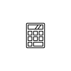 Calculator icon vector. Savings, finances sign isolated on white, economy concept, Trendy Flat style for graphic design, Web site, UI. EPS10