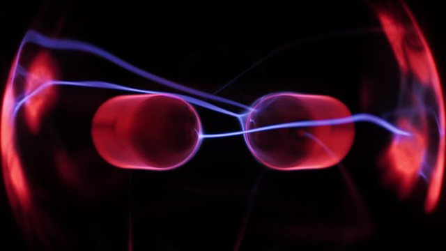 Plasma ball, Tesla Coil experiment with electricity lamp