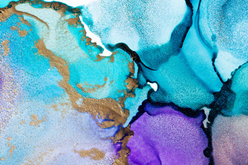 Colorful abstract painting background. Highly-textured oil paint. High quality details. Alcohol ink modern abstract painting, modern contemporary art.