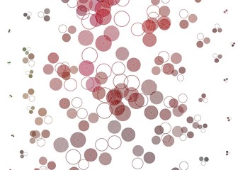 Light Green, Red vector backdrop with dots.