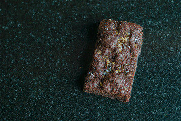 Fototapeta premium Brownies with sea salt and Demerara sugar