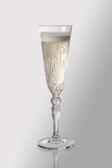 Goblet flute with sparkling wine