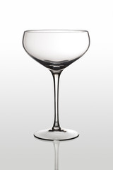 Empty Classic Glass cup for champagne