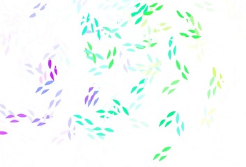 Light Multicolor vector elegant background with leaves.