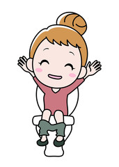 便秘が解消して喜ぶ女性