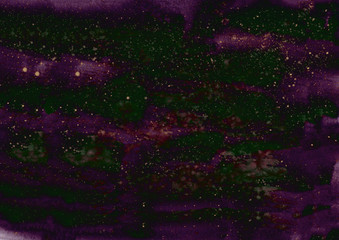 Watercolor colorful texture. Watercolor splashes handmade. Deep wine red colors with yellow splashes. Art element for creative design.