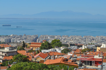 Naklejka na ściany i meble Aerial view of Thessaloniki