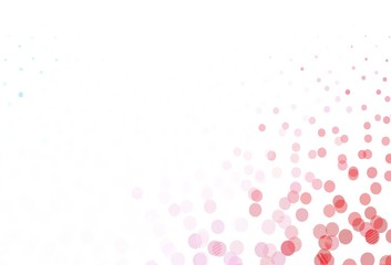Light Blue, Red vector background with bubbles.