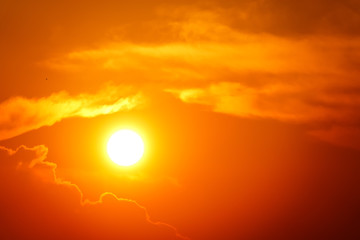 Sunset sky orange sky red cloud outdoor summer nature backgound sunset in the sky