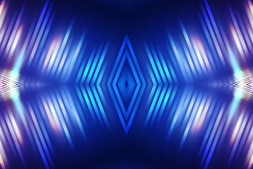 Obraz premium Dark abstract futuristic background. Neon glow, light lines, shapes. UV radiation. Empty Stage Background