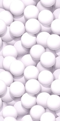 Seamless pattern with white balls. Minimal poster consept, 3d illustration. Abstract pastel background.