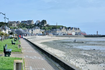 View of Cancale harbor in Brittany. France