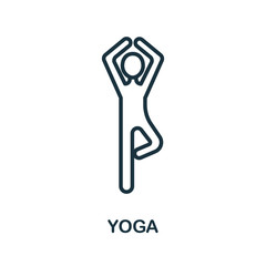 Yoga icon from alternative medicine collection. Simple line Yoga icon for templates, web design and infographics