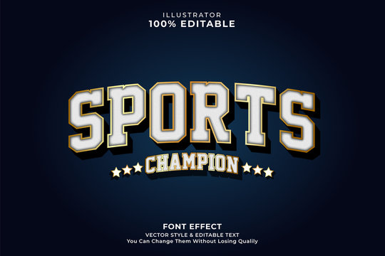 Sports text effect